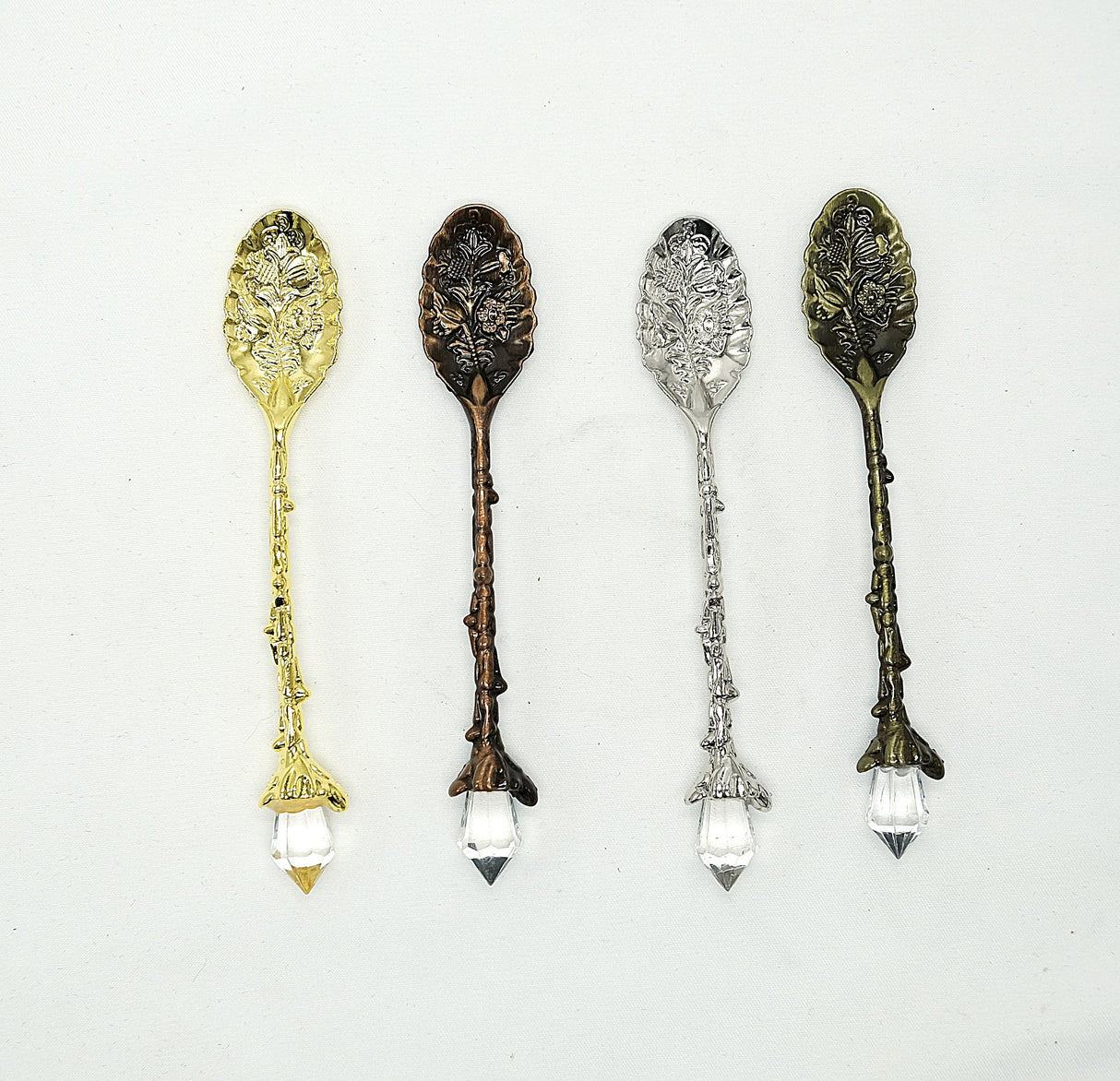 Witch Metal Crystal Spoons – Ritual Elegance, Intention & Alchemy