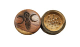 Wooden Herb Grinder 2 Inch - Plain Or Goddess Of Earth