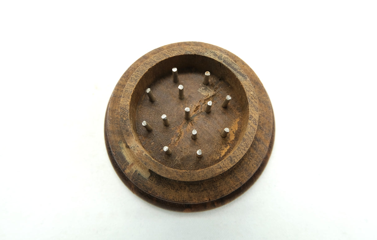 Wooden Herb Grinder 2 Inch - Plain Or Goddess Of Earth