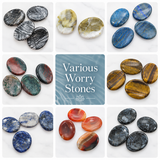 Crystal Worry Stones – Natural Gemstone Thumb Stones for Stress Relief & Meditation