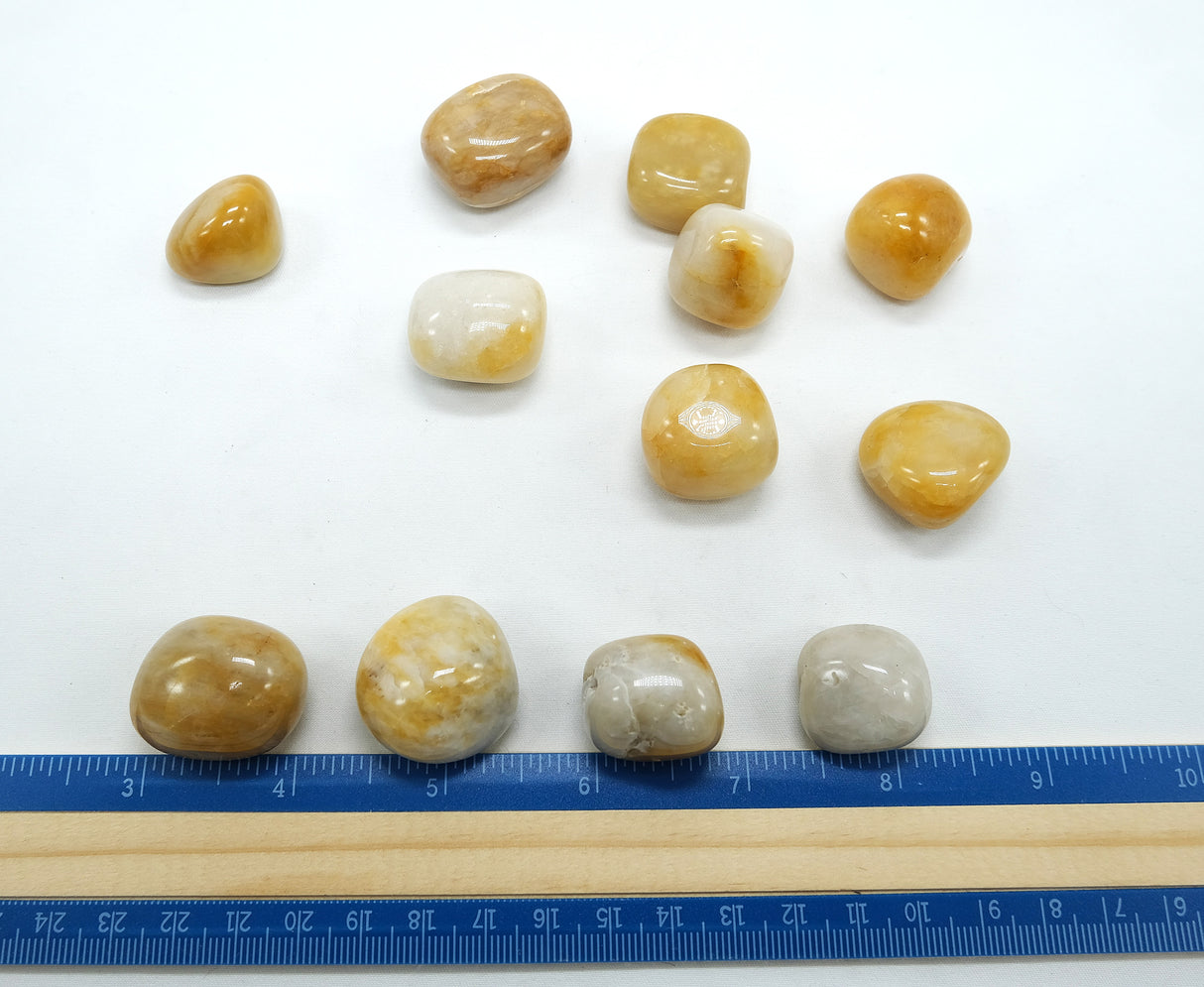 Yellow Jade Tumbled Stones