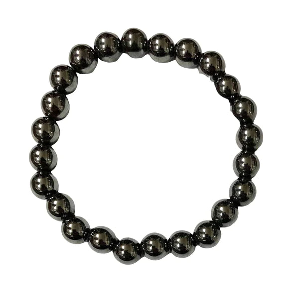 Natural Hematite 8mm Bracelet | Calming and Grounding | Reiki Charged