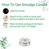 White Sage and Lavender Soul Sticks Little Smudgies Tealight Candles | Calming and Mood Boosting | Reiki Charged