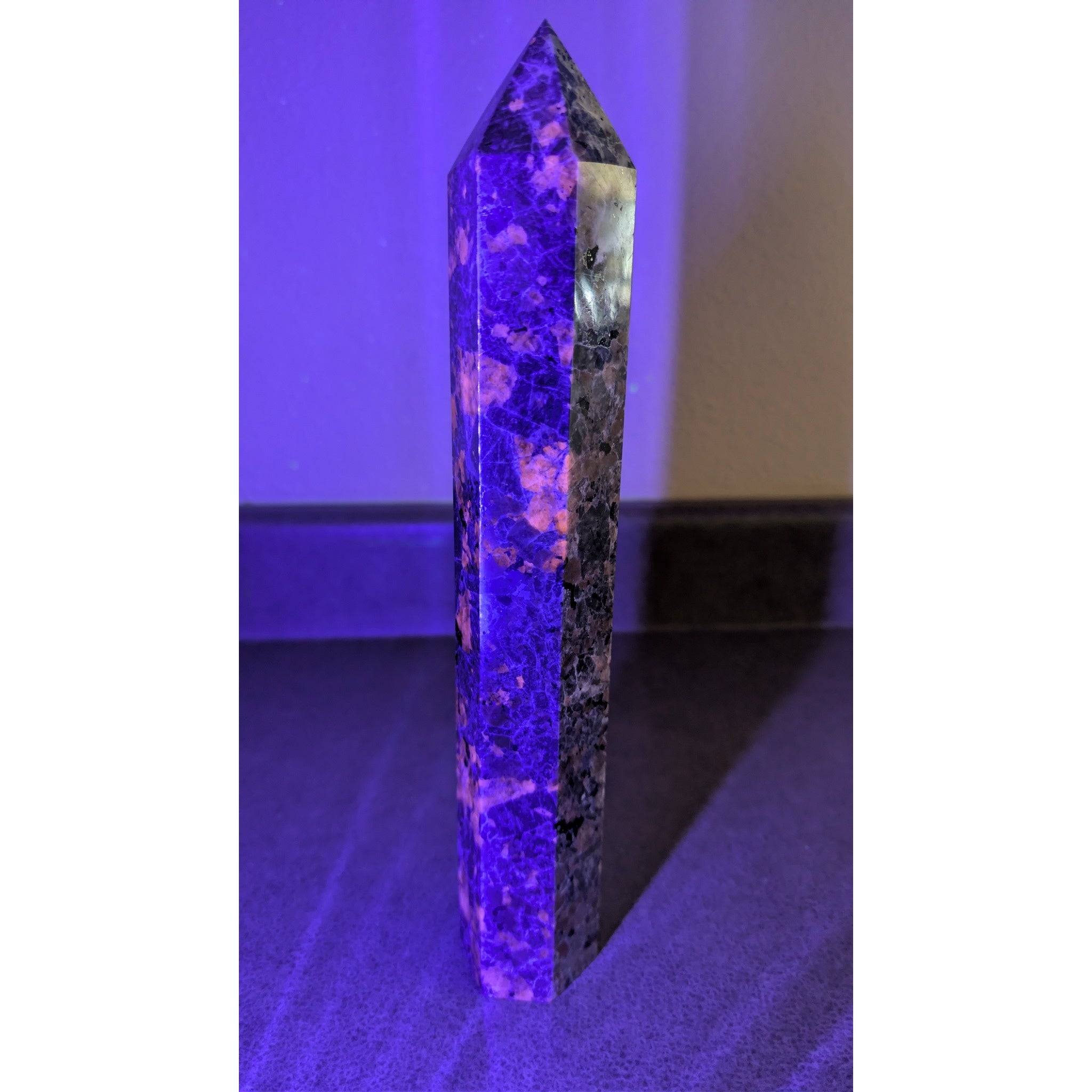 Large Flame Stone UV‑Reactive Obelisk Towers – 12 Inches - Several Varieties